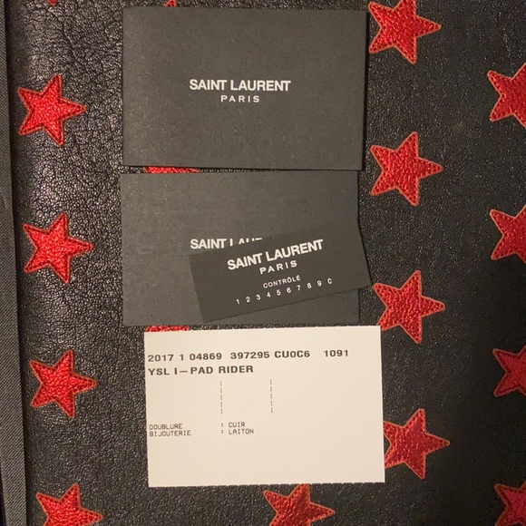 SAINT LAURENT Calfskin Star Rider Pouch/Bag - Picture 2 of 4